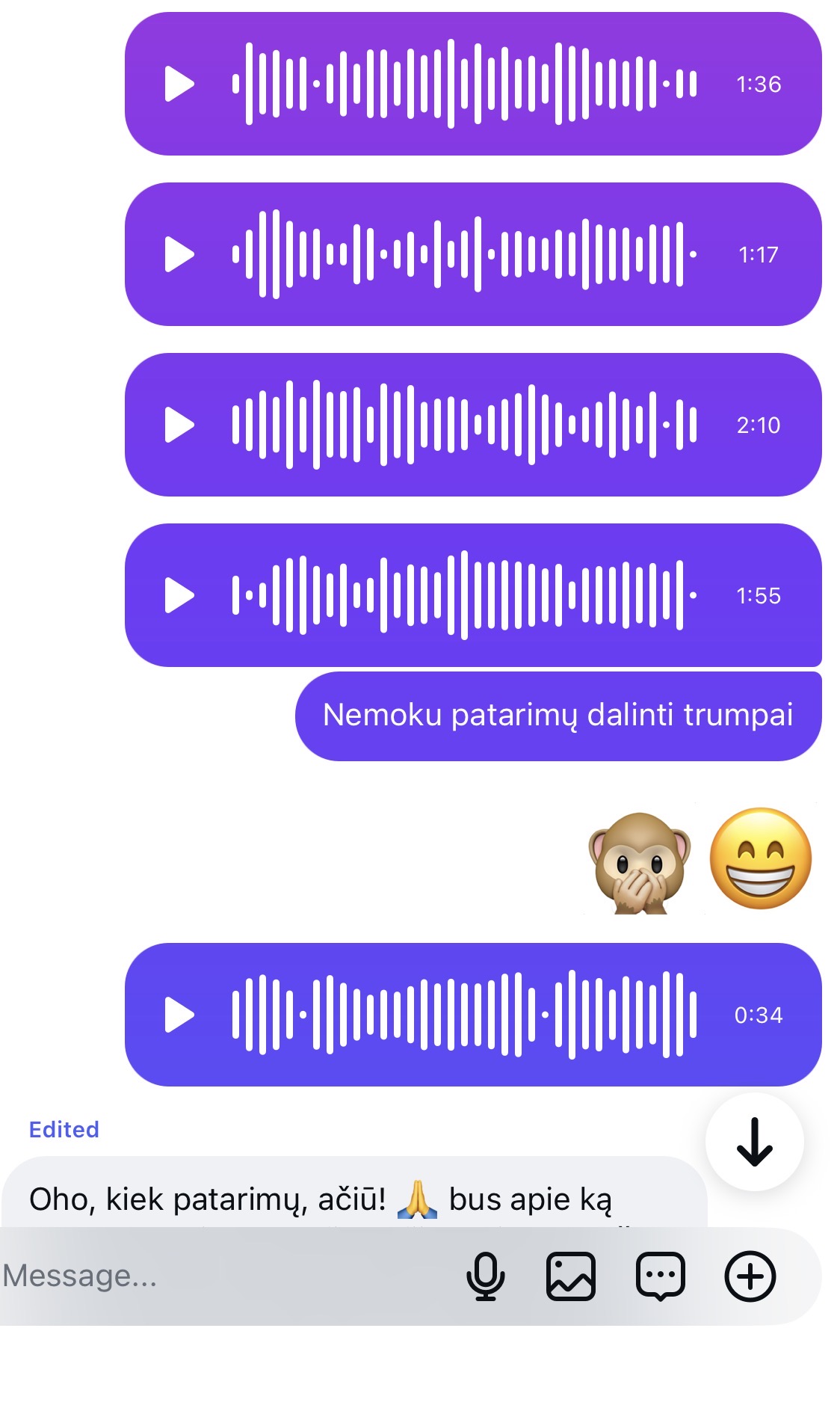 atsiliepimas iš instagram ekspres konsultacijos balso žinute